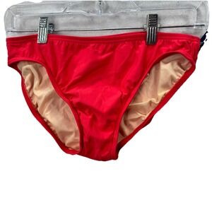 Lands End Swim Bottoms Womens 10 Pink Low Waisted Swim Bikini Swimwear Stretch